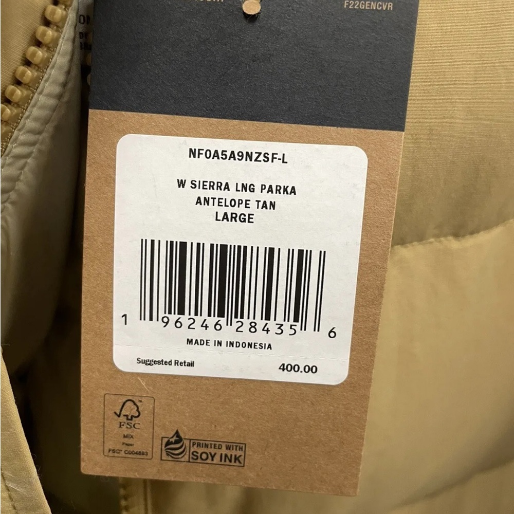 The North Face Sierra Water Repellent 600 Fill Power Down Parka. Tags removed - Picture 6 of 8